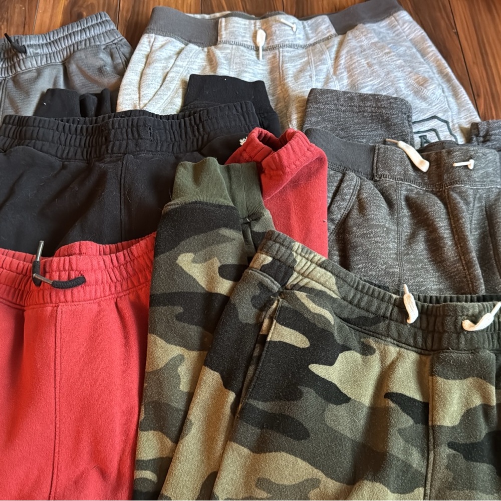 Kids Camouflage and Solid Color Jogger Pants Set